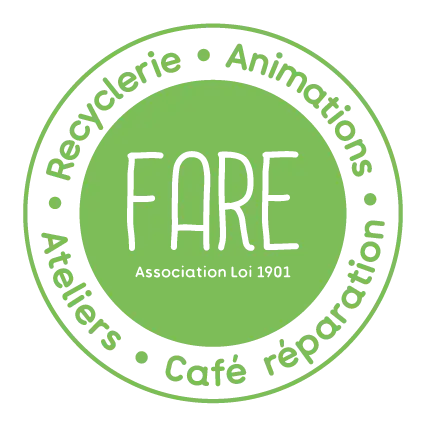 Association Le FARE - Logo du FARE en vert - La recyclerie